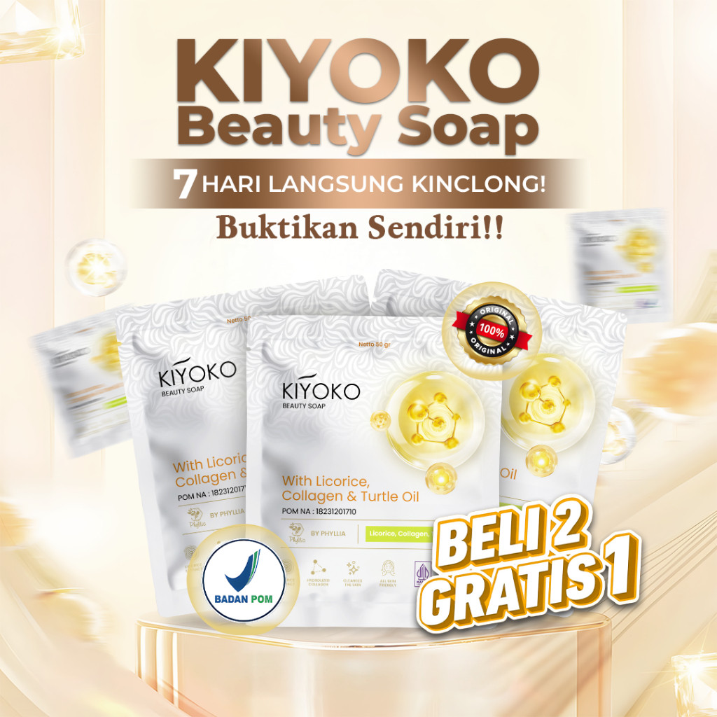 PHYLLIA - [BELI 2 DAPAT 3] Sabun Kiyoko Beauty Soap Penghilang Jerawat dan Bekas Jerawat BPOM