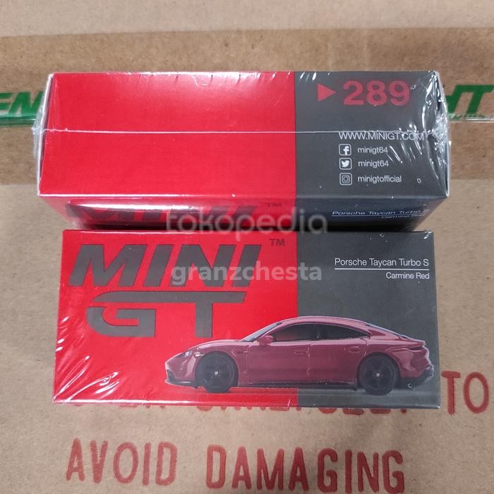 MINI GT 289 PORSCHE TAYCAN TURBO S CARMINE RED