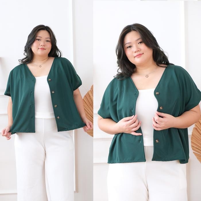 AMBER TOP BAJU ATASAN JUMBO LD 130 - 160 BLOUSE JUMBO WANITA KNIT - TOSCA