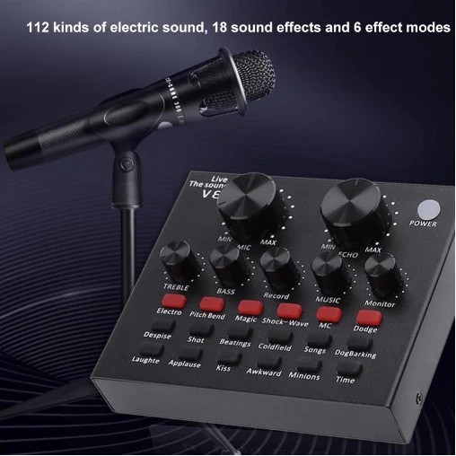 Sound Card V8 Microphone Webcast Live External Sound Card With 5.0 Personal Entertainment Streamer