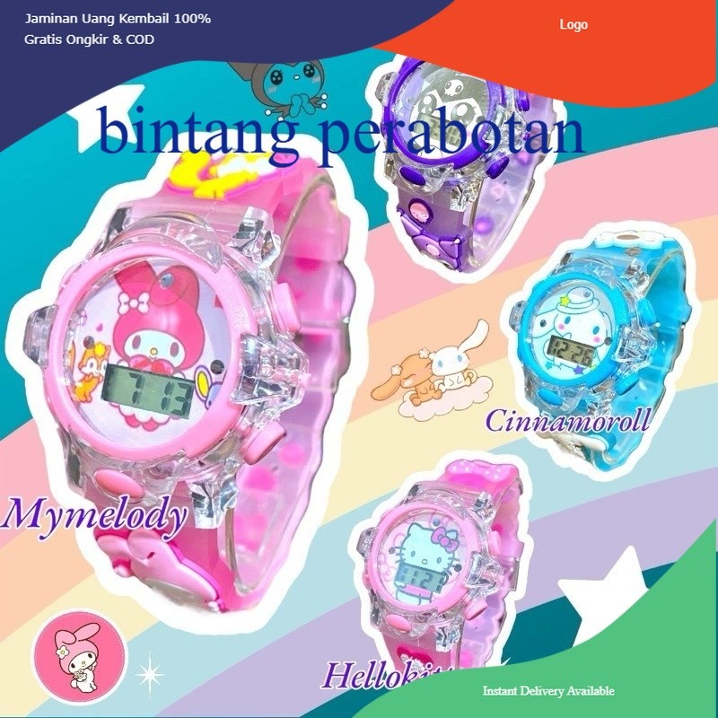 BP jam tangan anak lampu/musik digital