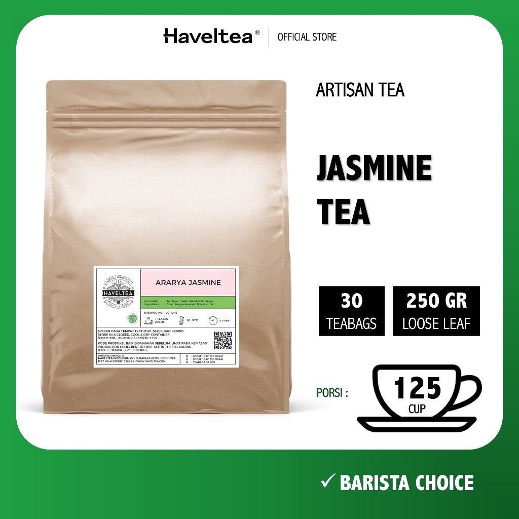 

ARARYA JASMINE | Pouch | Haveltea | Teh Hijau Melati | Green Tea Jasmine