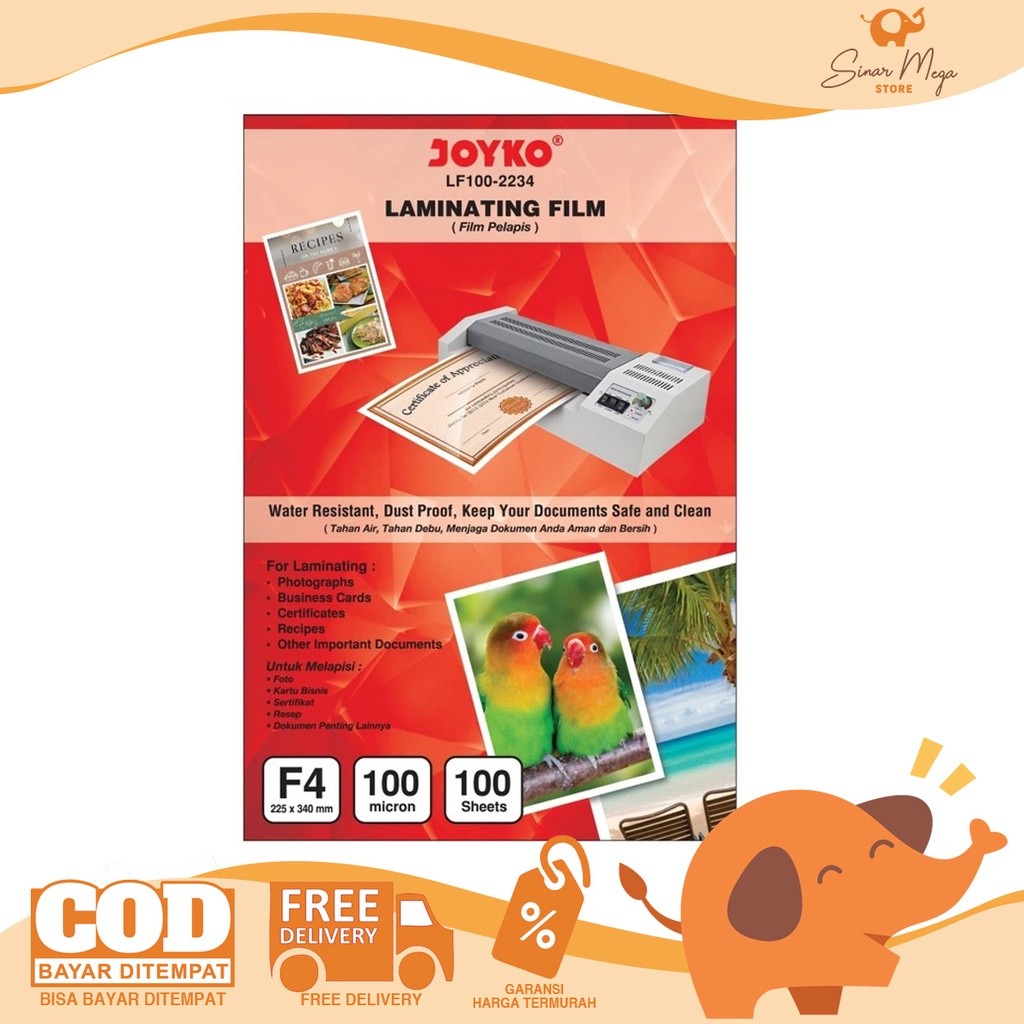 

Joyko Laminating Film F4 (Folio)