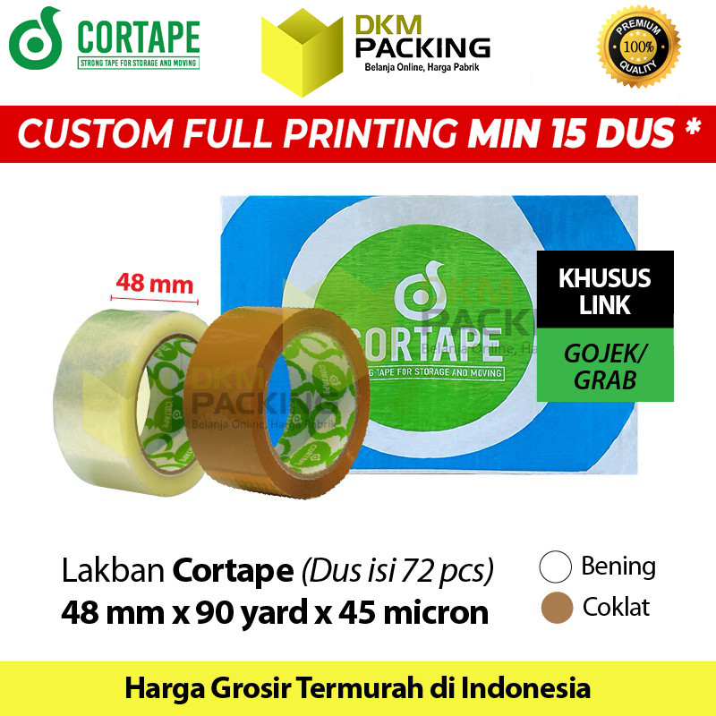 

Lakban 48mm x 90yard CORTAPE Plakban Isolasi OPP TAPE TERMURAH OJOL / DUS