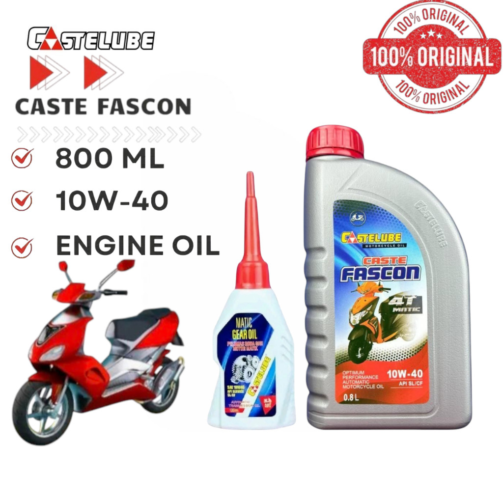 Castelube Fascon SAE 10W-40 Isi 800 Ml + Gear Matic Oil Castelube 120 Ml