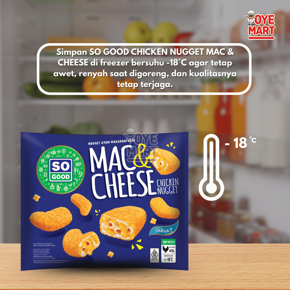 

So Good Chicken Nugget Mac & Cheese 400gr / Nugget Makroni Keju