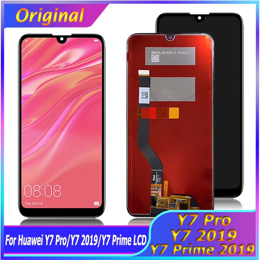 Original 6.26" LCD Display For Huawei Y7 2019 DUB-LX1 LX3 LCD Display Digitizer Y7 Prime 2019 LCD To