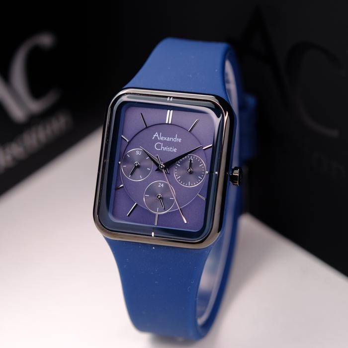 jam tangan alexandre christie ac 2744 / ac2744 blue black original
