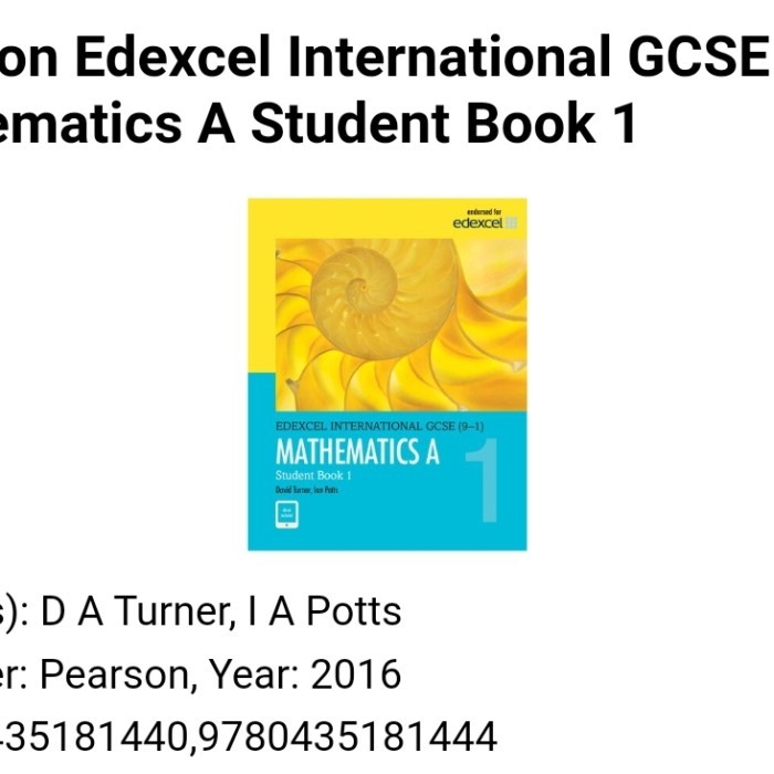 

Buku Edexcel International Mathematics A student book 1