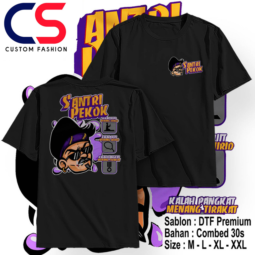 Kaos Santri Pekok Pendosa Yang Bertaubat Baju Kata Kata Santri Salafy Keren Syekhermania