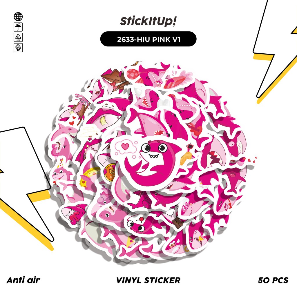 

COD✨ 50 Pcs Stiker HIU PINK V1 Lucu Anti Air Untuk Dekorasi Notebook Sepeda Skateboard Handphone DIY