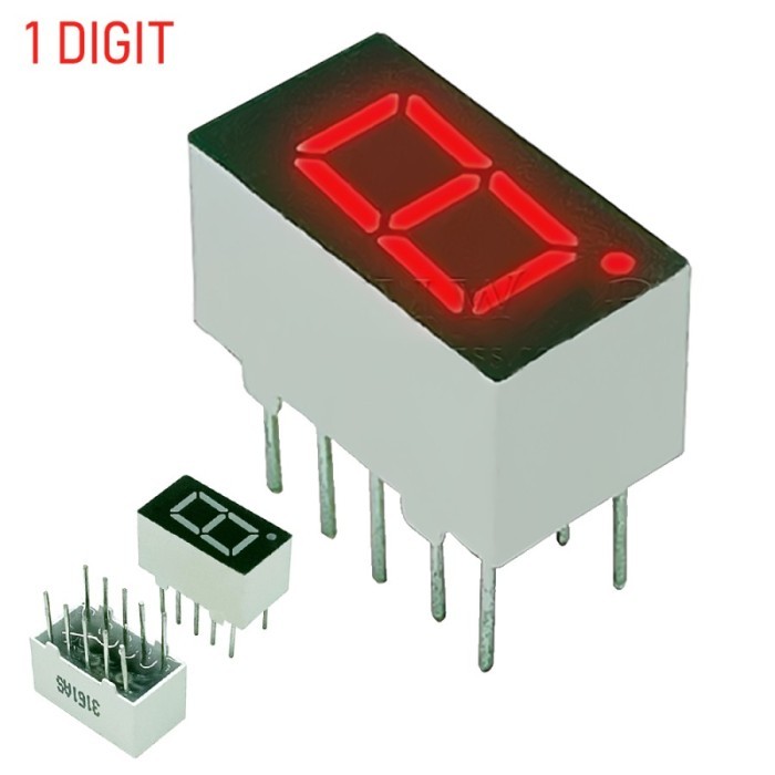 AMD99 Seven Segment Display 0.36" 1 2 3 Digit 7-Segment LED Digital Tube - 1 Digit, Common Cathode