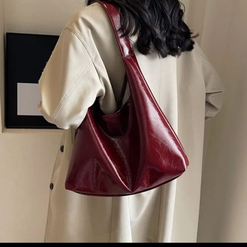 Tas Totebag Kuliah Wanita Estetik Muat Laptop Sintetis Leather Premium