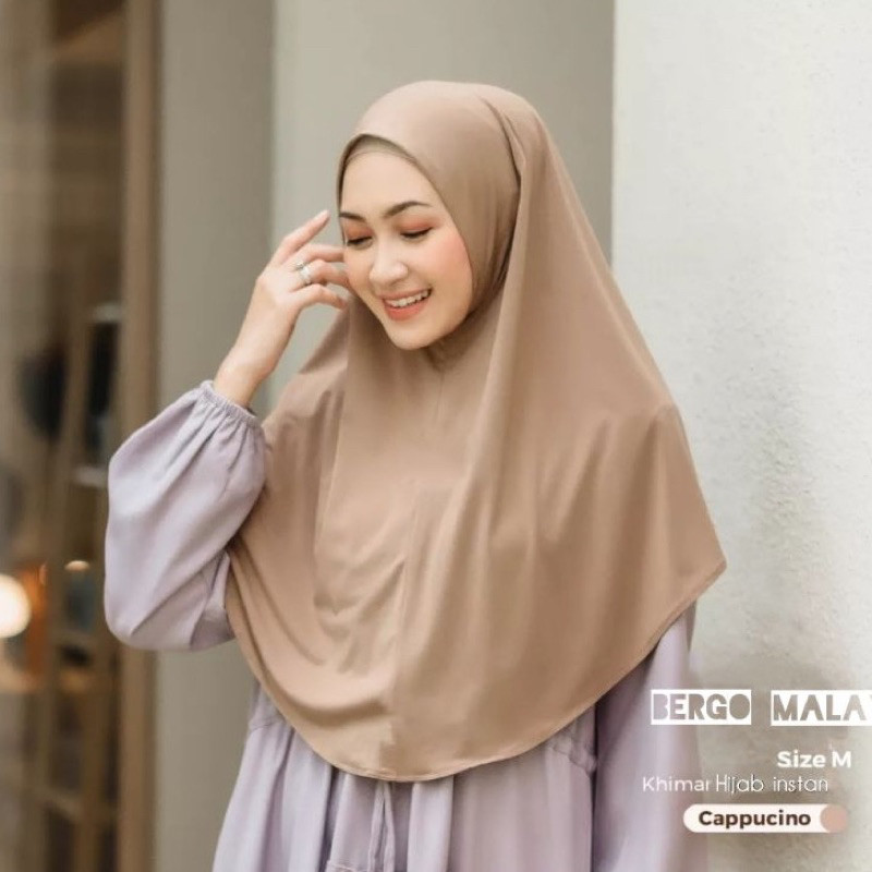 Jilbab Bergo Hamidah Non Pet Jersey/Jilbab Bergo Instan NonPed Malay