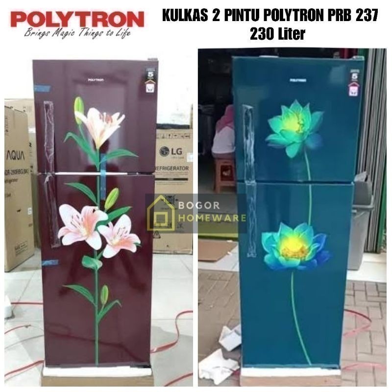 (KHUSUS BOGOR) POLYTRON KULKAS 2 PINTU PRB 237 230LITER