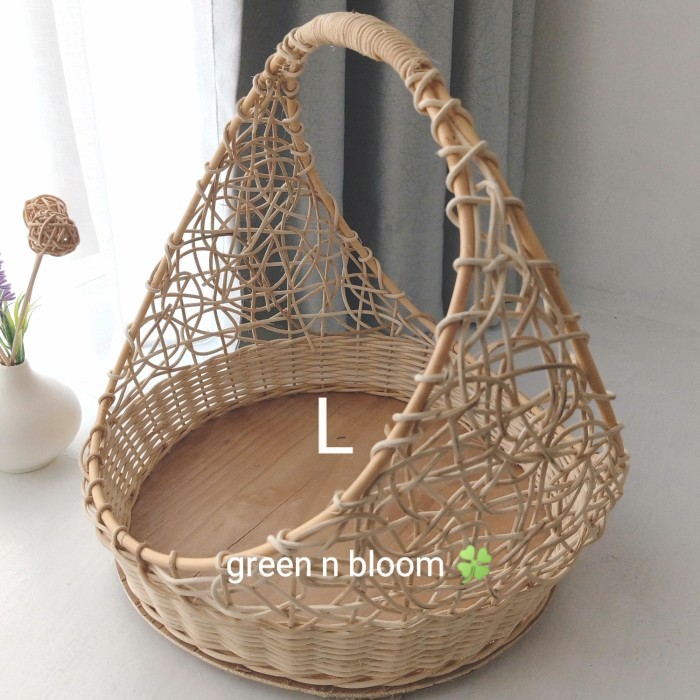

Best Seller keranjang parcel rotan bulat unik besar