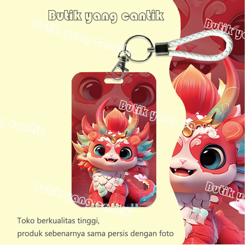 

ID CARD HOLDER,Tempat Kartu Kartun Naga Merah Kecil Kawaii, Cocok untuk Kantor/Sekolah, Kartu Pelajar/Kartu Transportasi, Kartu Akses, KTP, Flazz, Kartu Kredit Elektronik dan Uang Elektronik.