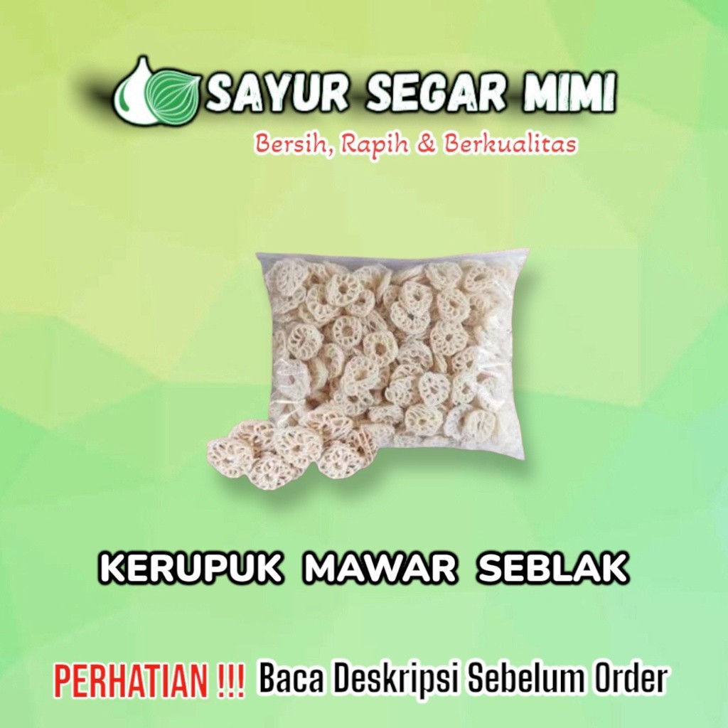 

Kerupuk Seblak Kerupuk Mawar Mentah 250Gram - Sayur Palembang