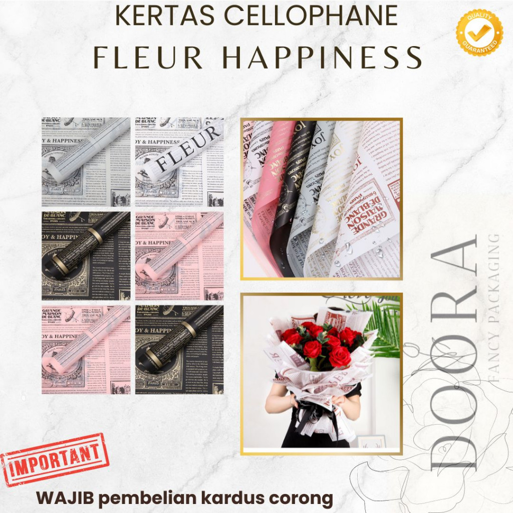 

Kertas Cellophane Buket Bunga Fleur Happiness
