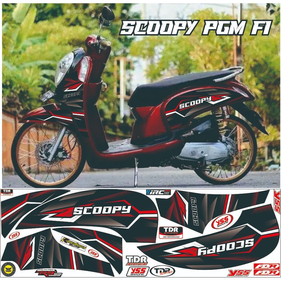 STRIPING VARIASI SCOOPI FI SCOOPY 2012 2016 MOTIF SIMPLE