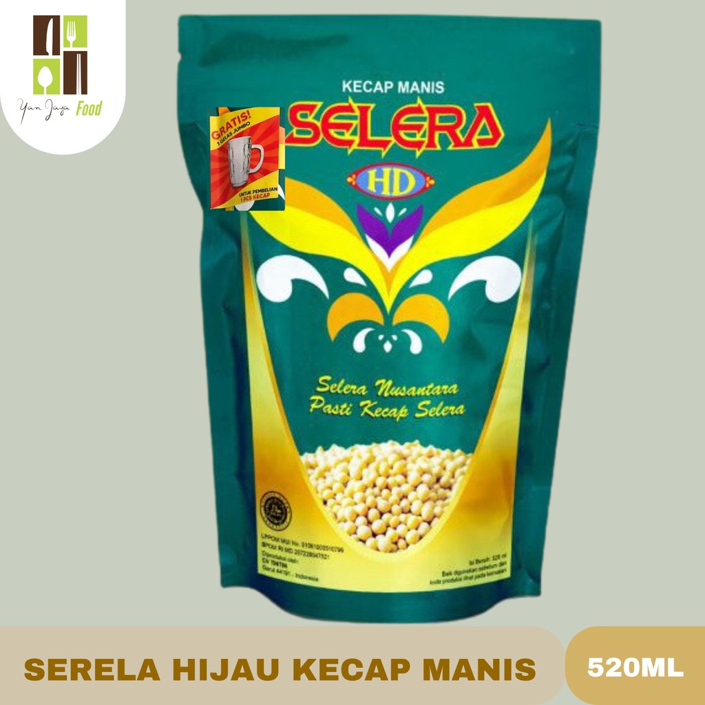 

Kecap Manis Serela /Kecap Kental / Kecap Tin TIn Kemasan Pouch 520ml Gratis Gelas