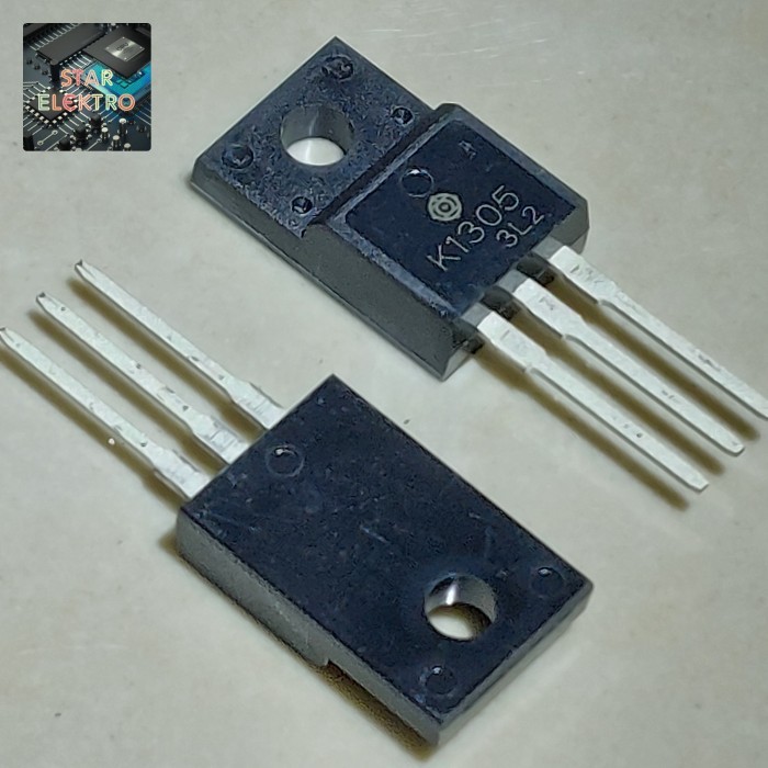 2 Buah 2Pcs K1305 To-220f 2SK1305 2SK 1305 SK1305 FET Transistor Mosfet N-Channel 10A 100V 25W Hitac