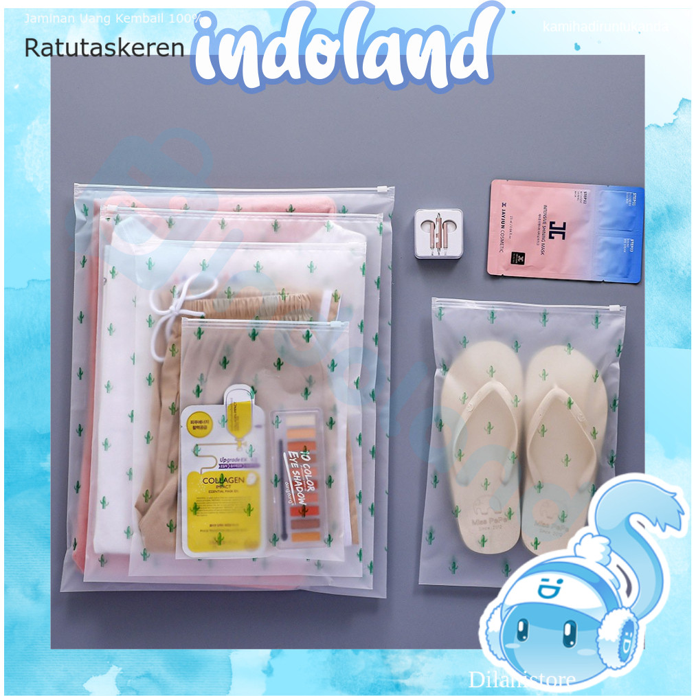 Ziplock Karakter Zamzam1224 R495 Travel Pouch Serbaguna Polos Zipper Motif Packaging Storage Bag Tas