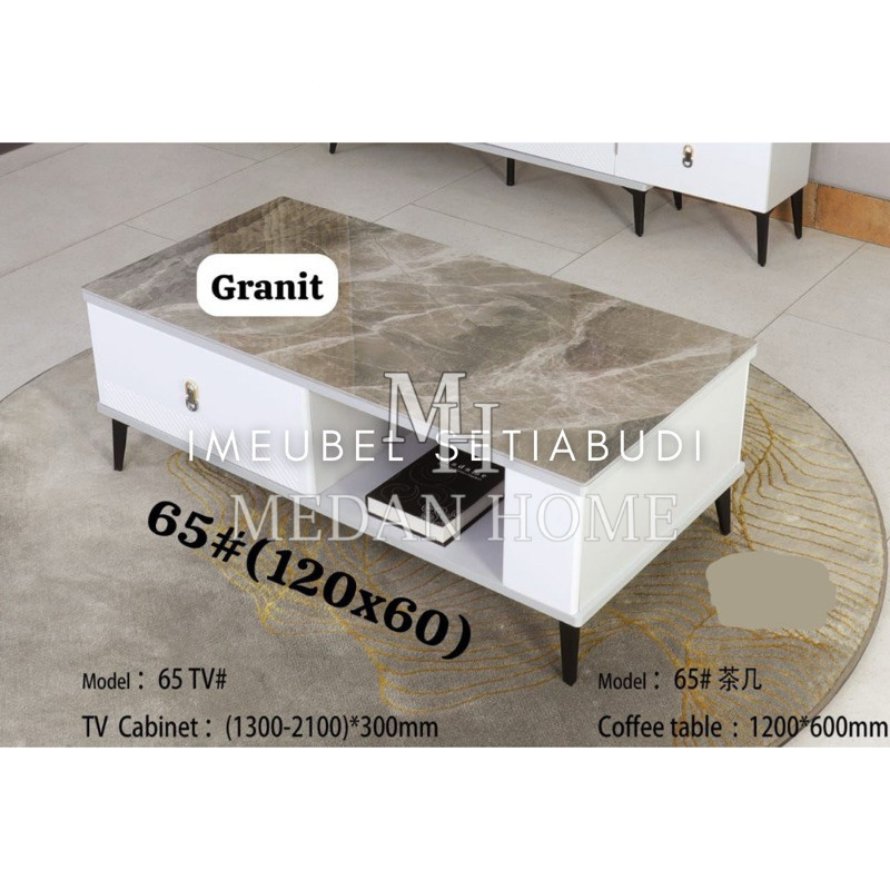 [EDANHOME} PROMO TERMURAH Meja tamu import granit 120x60