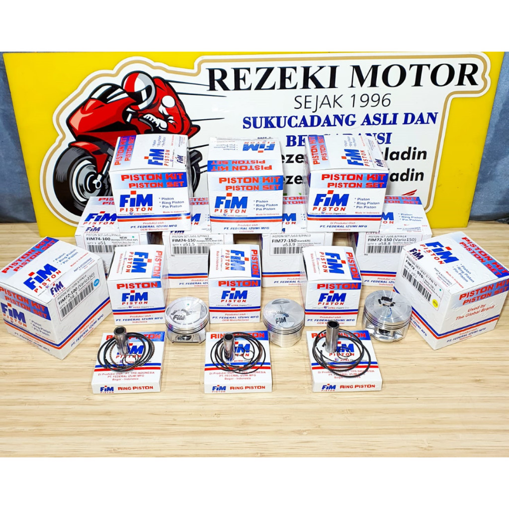 PISTON KIT FIM VARIO 125 PIN 13 52.4 52.9 53.4 53.9 / VARIO 150 / PCX 150 PIN 14 57.3 57.8 58.3 58.8