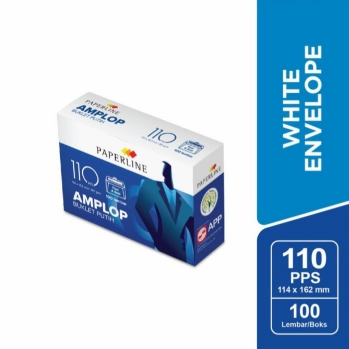 

Amplop Kertas Paperline Putih Polos 110 PPS - 1 pak isi 100 pcs