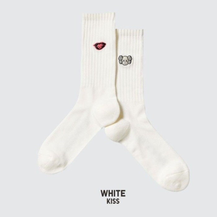 Uniqlo x KAWS x Warhol Kaos Kaki Socks Authentic - WHITE KISS