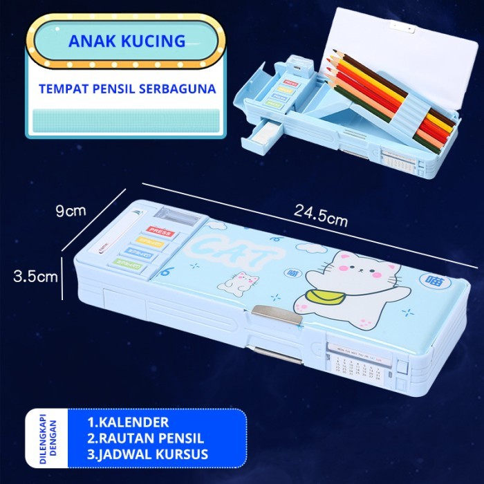 

[New]Best Tempat Pensil Multifungsi Motif Unicorn Dinosaurus Astronot Untuk Anak - ST009-9