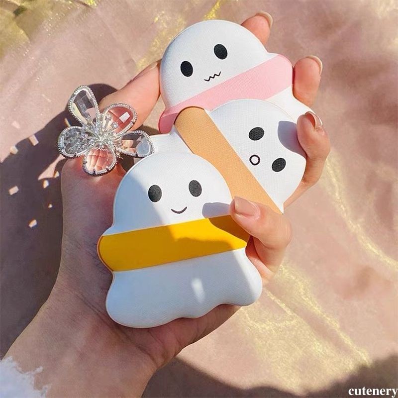 QXJ Bedak Puff Berbantalan Udara Tebal Bentuk Lucu Spons Rias dengan Sensor Udara