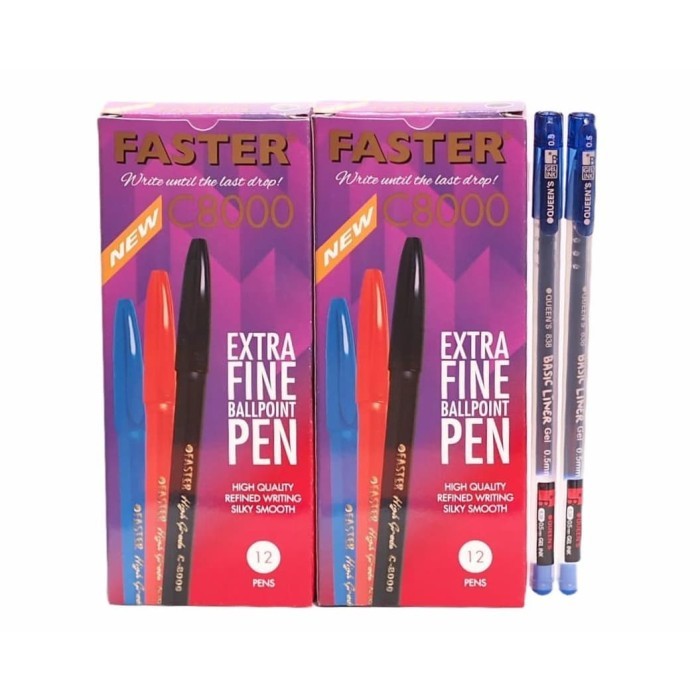 

[Premium]BEST Faster Bundling - 2 Lusin Faster C8000 + 2 pcs queen gel blue