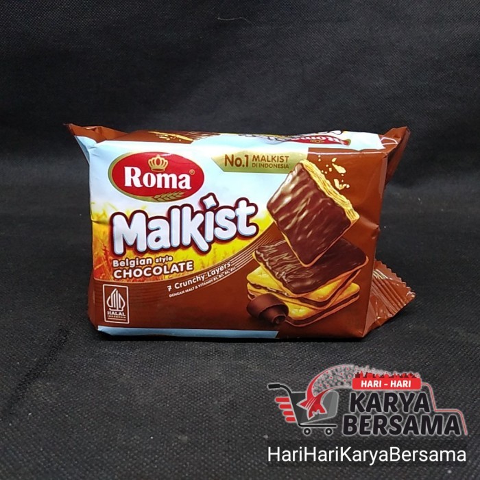 

MAKANAN RINGAN BISKUIT ROMA MALKIST COKELAT 90GR