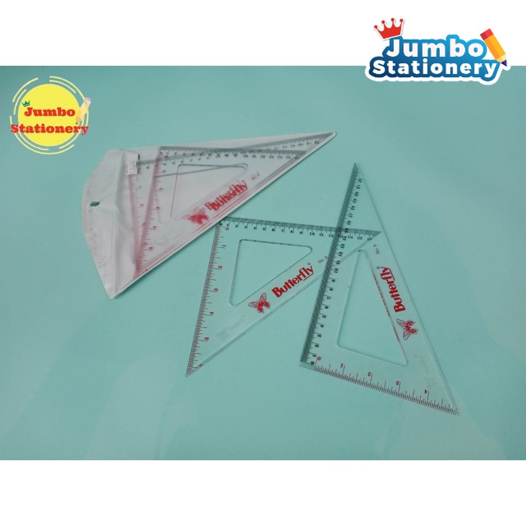 

Penggaris Segitiga Butterfly no 8 / Triangle RuleR