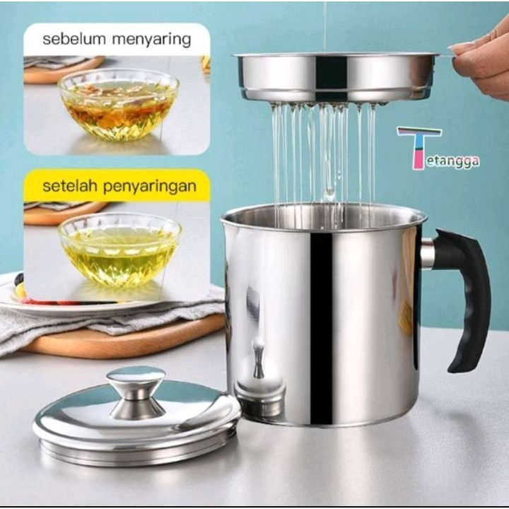 SARINGAN MINYAK 1.3 LITER - OIL POT PENYARING MINYAK GORENG 1.3L LITER