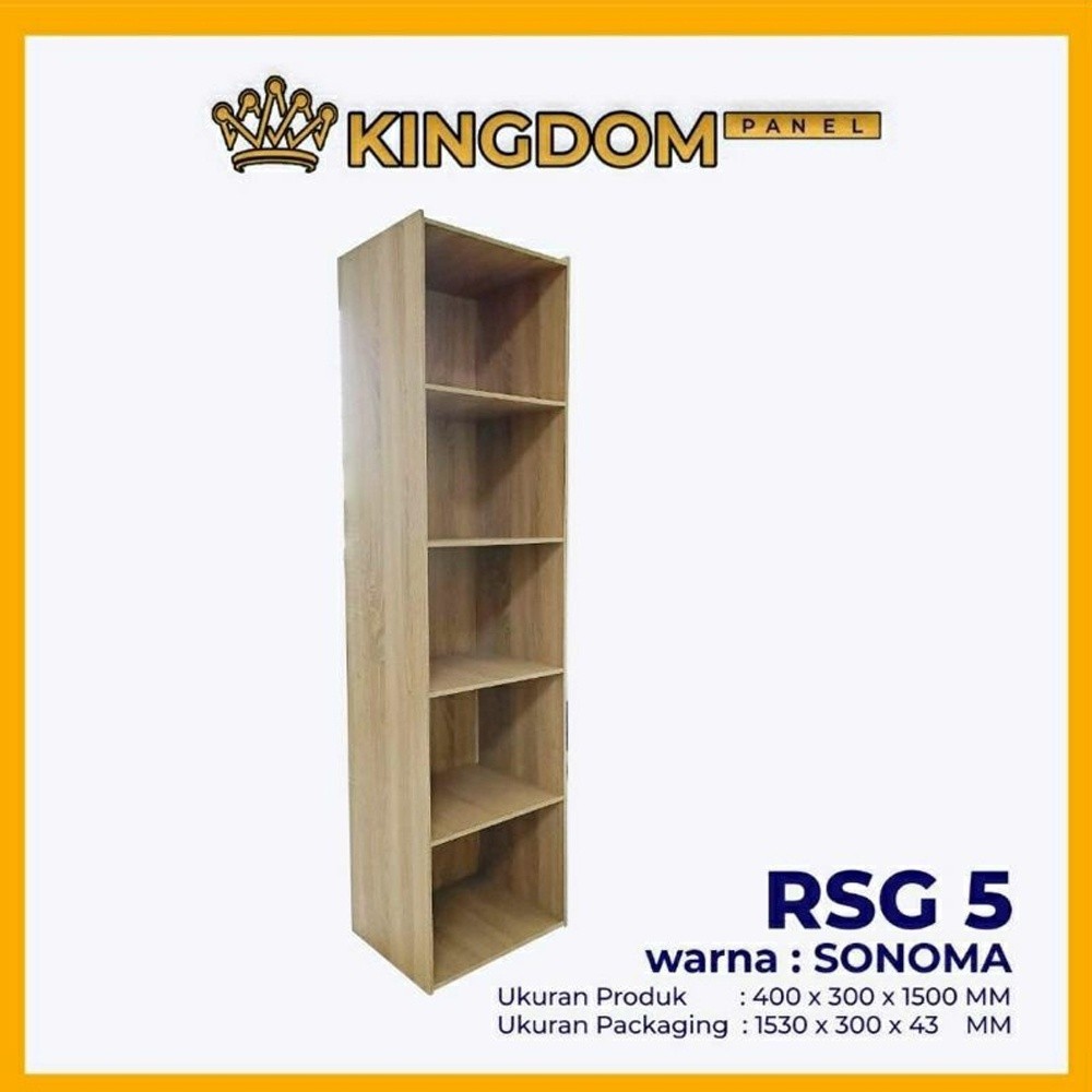 KINGDOM - RSG5 | Rak Buku | Rak Serbaguna Bahan Partikel Board | Rak Susun Serbaguna | Rak Susun I L