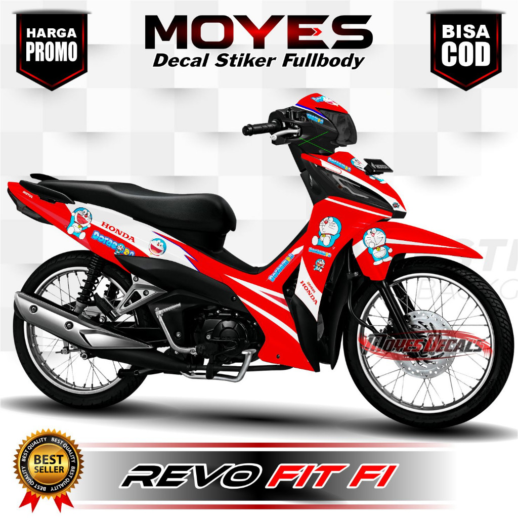 DECAL REVO FIT FI MOTIF DORAEMON / STIKER REVO FIT FI FULLBODY
