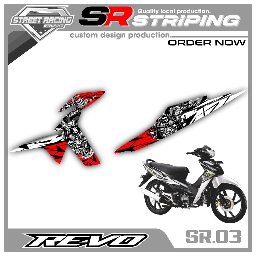 STRIPING LIST VARIASI HONDA REVO LAMA - STICKER VARIASI MOTOR REVO LAMA PREMIUM