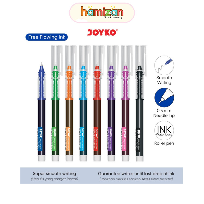 

( 1pcs ) Roller Pen RRP 392 / Pulpen Roller RRP-392 Joyko warna Hitam Biru Hijau Orange Pink Ungu Merah Biru Muda / Roller Pen Gel Pulpen Rol Joyko RRP-392 Free Flowing Ink 0.5 mmMurah Berkualitas