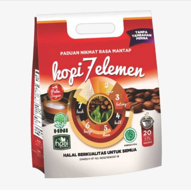 

Kopi 7 Element atau Sevel , Kopi dengan Mengkudu dan rempah lengkap isi 20 sachet