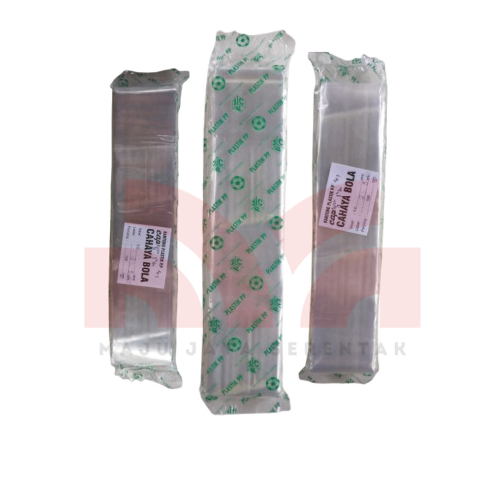 Plastik PP Roll Tebal 0.02mm Lebar 5cm Panjang 100m Plastik Gambas Lontong Cap Cahaya Bola