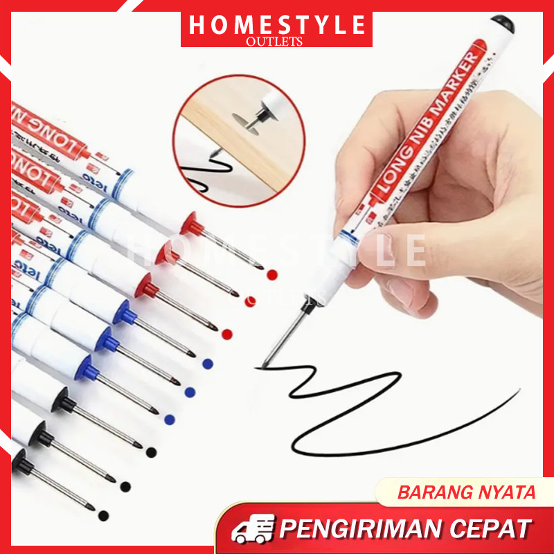 

Spidol Pertukangan Kepala Panjang Long Nib Head Marker Waterproof