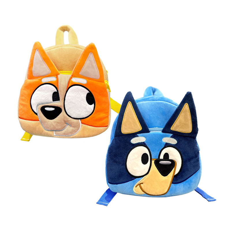 Bluey Plush Backpack Kindergarten Children Schoolbag Cartoon Bluey Family Picnic  Travel Photo Snack