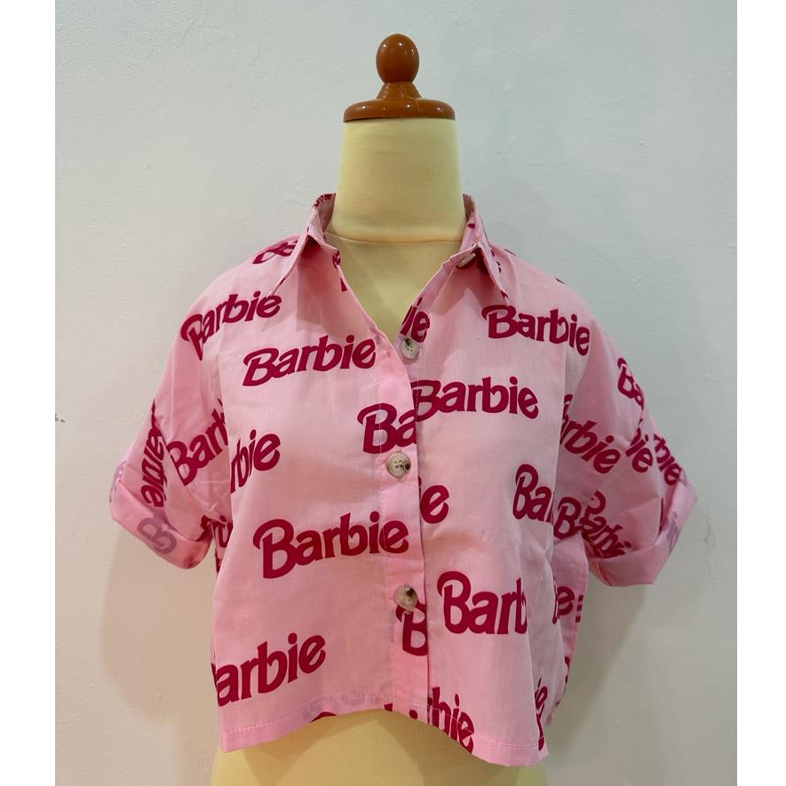 CROP TOP WANITA KEKINIAN | CROP TOP KEMEJA WANITA | ATASAN WANITA | ATASAN CROP BARBIE