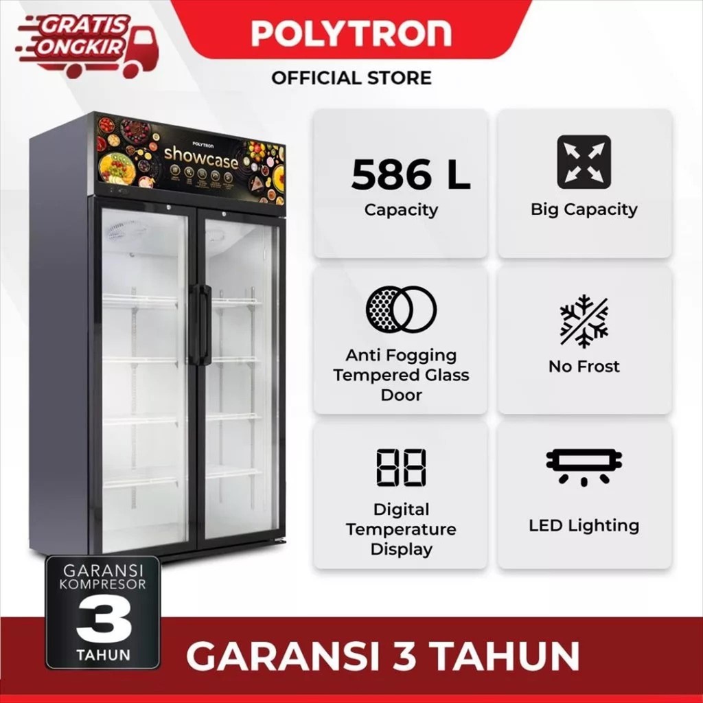 Showcase Polytron 2 Pintu 568L SCN-610