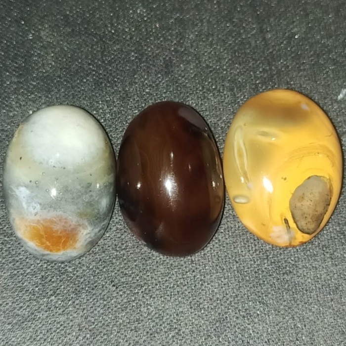 Paket Nomor 2 Natural Batu Akik Motif Gambar Unik Antik Bukan Cincin Perak Emas Bacan Pirus Kecubung