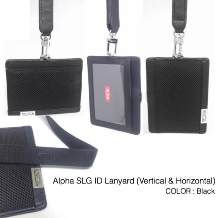 

⭐BISA COD⭐ TUMI Alpha SLG ID Lanyard Black Chrome ( Vertical/Horizontal)