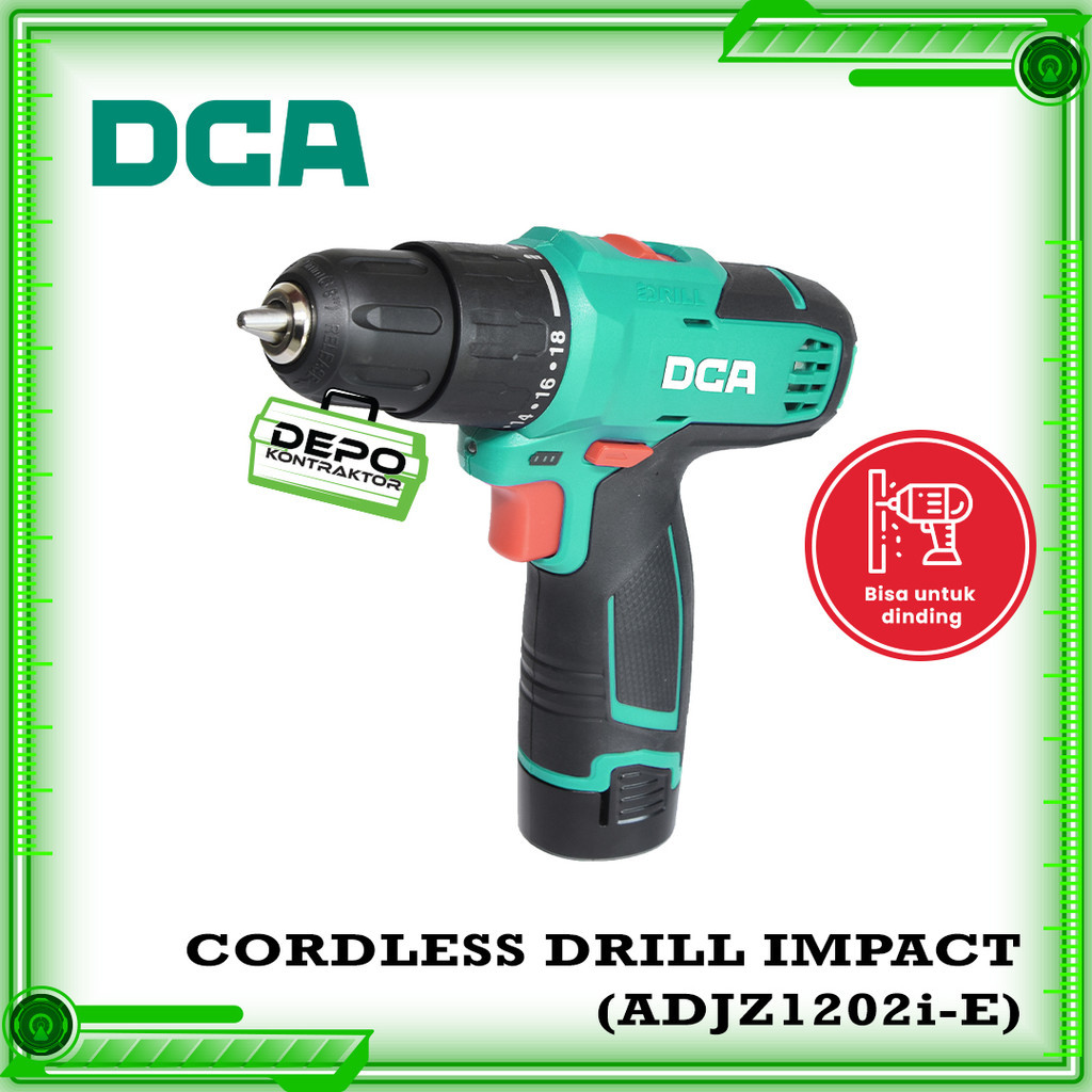DCA ADJZ1202iE Cordless Impact Drill 12V Mesin Bor Baterai ADJZ1202